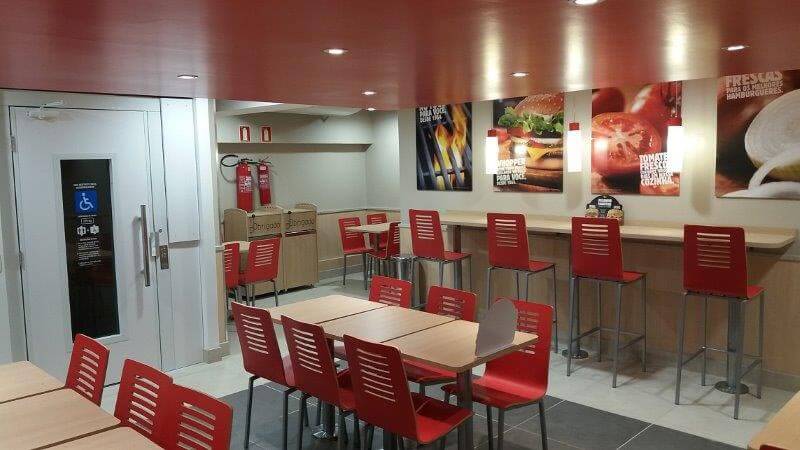 Foto do trabalho realizado pela Irma9 Ambientes Planejados para o Burger King