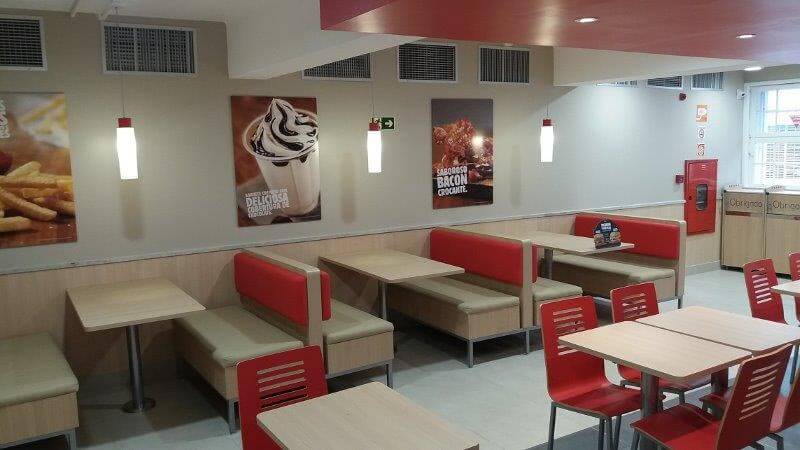Foto do trabalho realizado pela Irma9 Ambientes Planejados para o Burger King